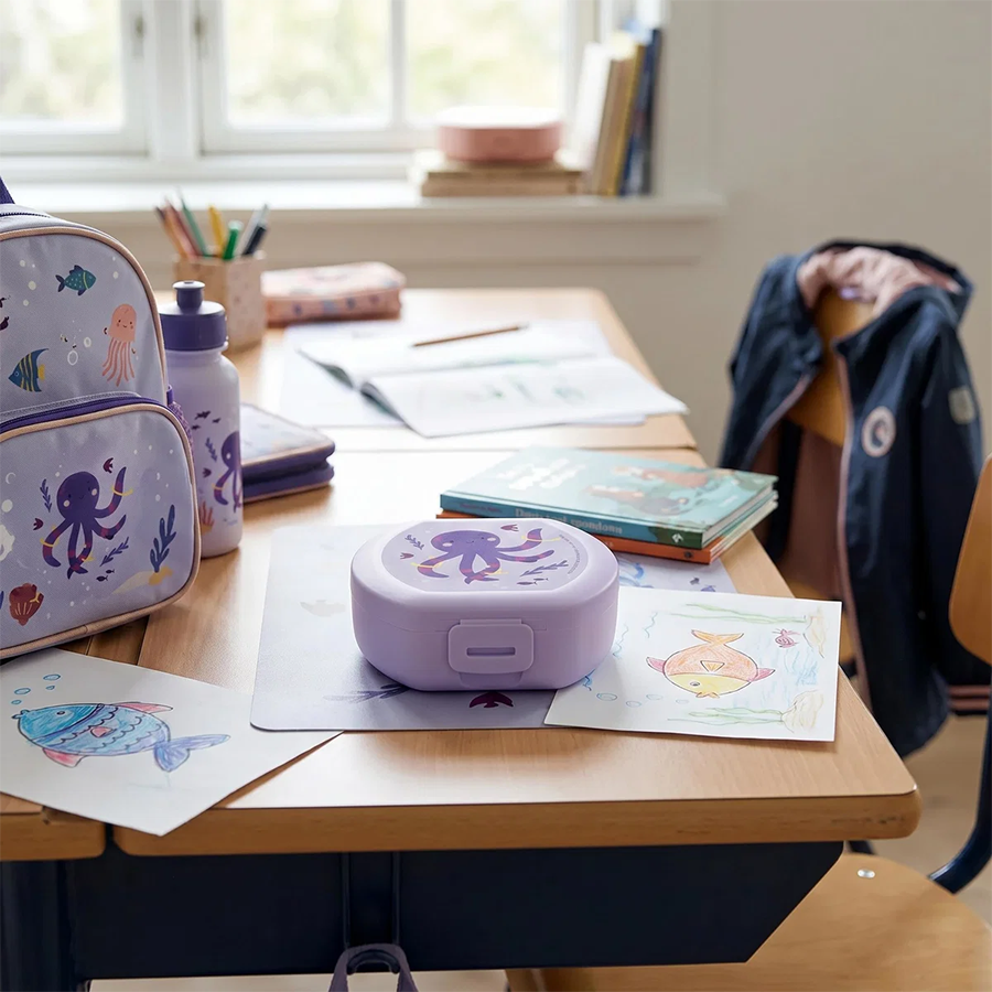 Amuse Lunchbox mittelgroßer lila Oktopus