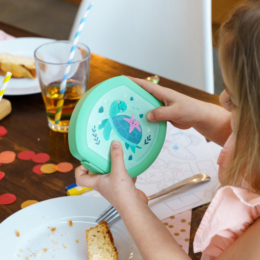 Amuse snackbox small rond groen schildpad