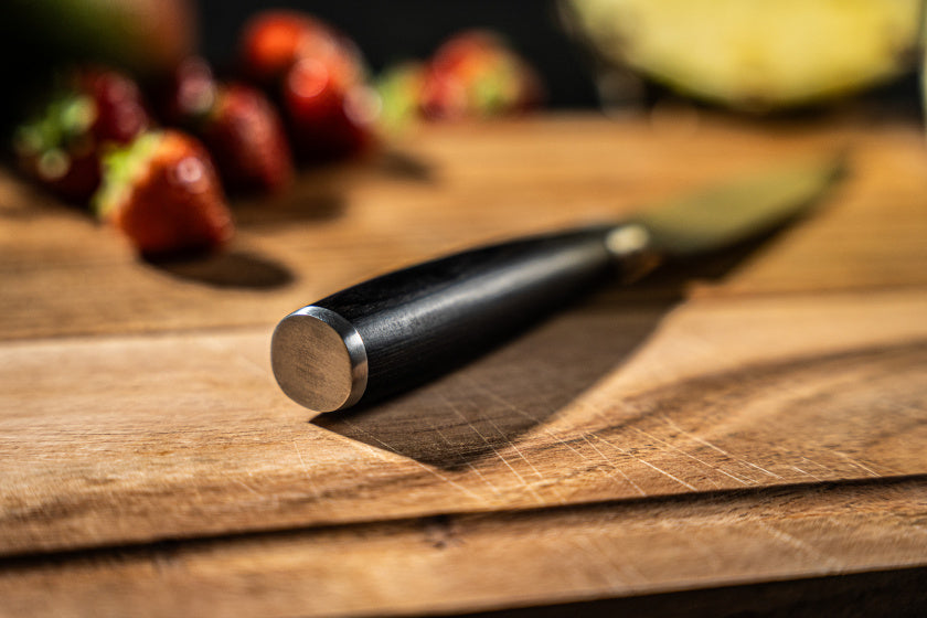 Arbaer-Messerset, 3-teilig, japanischer Damaskus-Druck, Pakka-Holzgriff