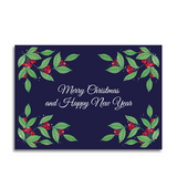 Art by andu wenskaart christmas blue