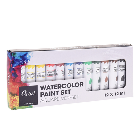 Künstler-Aquarellfarben-Set 12 ml, 12-teilig