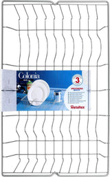Metaltex Colonia Geschirrständer 48x30 cm silber
