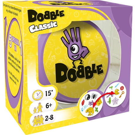 Zygomatic Brettspiel Studio Dobble Classic – Niederländisches Kartenspiel für 2 bis 8 Spieler – lustiges Familienspiel ab 6 Jahren – das blitzschnelle Suchspiel für die ganze Familie