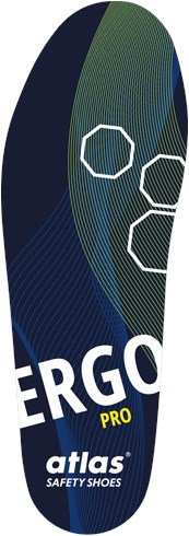 Atlas ergo pro Einlegesohle | blau gelb | Größe 44 - 4043692447872