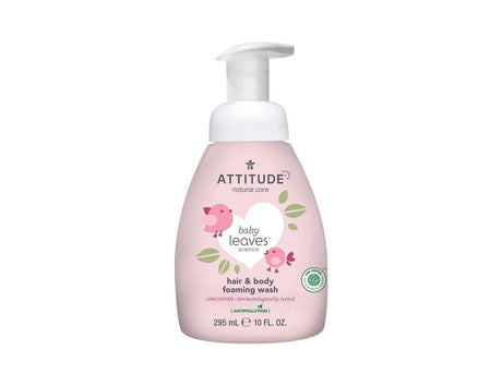Attitude Baby Leaves™ Haar-Körper-Schaumwaschmittel – parfümfrei