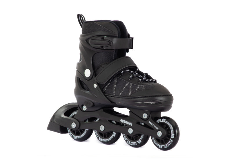 Aventuri verstellbare Inline-Skates Semi-Softboot schwarz Größe 30-33 (s)