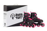 Aventuri verstellbare Inline-Skates Semi-Soft-Boot schwarz rosa Größe 38-41 (L)