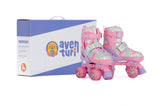 Aventuri verstellbare Rollschuhe mit leicht rosa Glitzer Größe 31-34 (s)