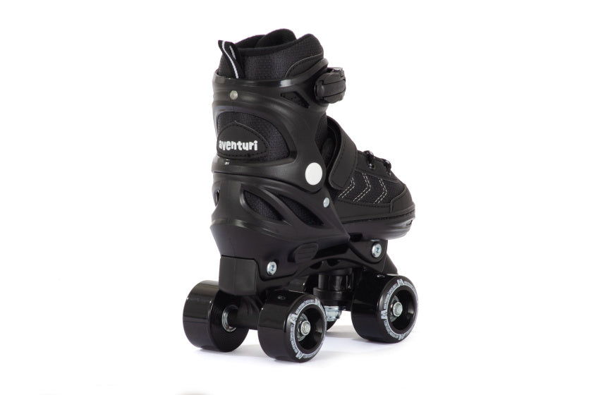 Aventuri verstellbare Rollschuhe Semi-Softboot schwarz Größe 35-38 (m)