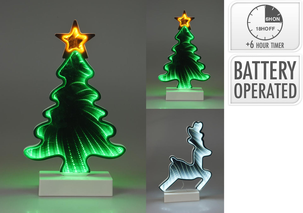 Home Styling Infinity Lights LED 27 cm Weihnachtsbaum Hirsch