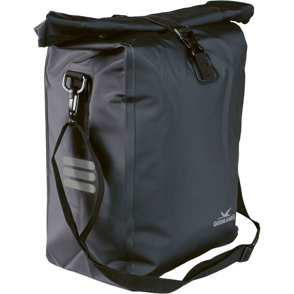 Greenlands Fahrradtasche wasserdicht klein 18,5 Liter 27 x 49 x 14 cm - Schwarz