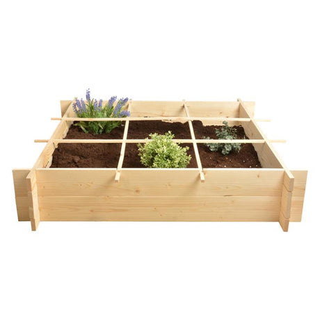 Esschert Design quadratischer Garten-Anzuchtkasten aus Holz (100 x 10 x 13,7 cm)