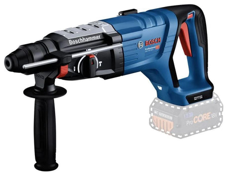 Bosch Professional GBH 18V-28 D – Akku-Bohrhammer – ohne Akku und Ladegerät – inklusive Handgriff, Maschinentuch und Tiefenanschlag