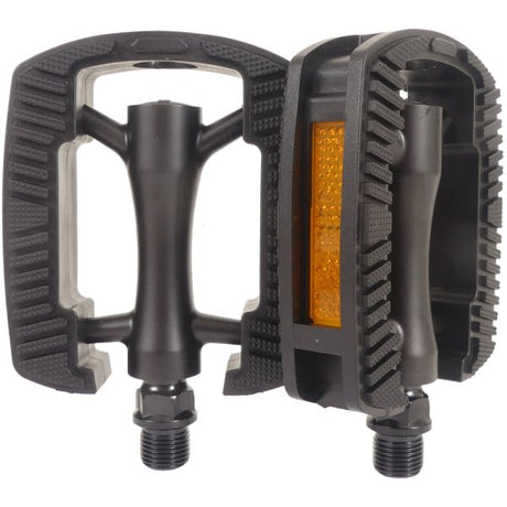 Marwi Pedalset SP-821 mit Aluminiumgehäuse - Anti-Rutsch - Mattschwarz (Werkstattverpackung)