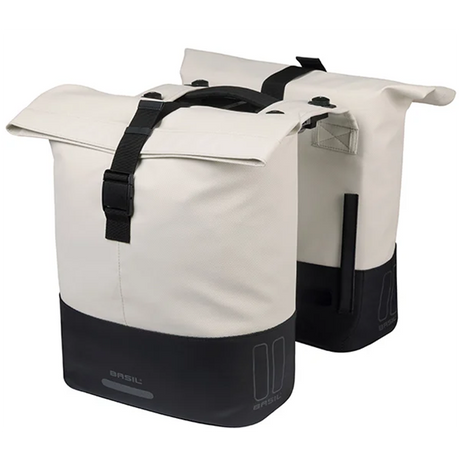 Basil Doppeltasche Cove Mik 2.0. Twin Bags Cove 28-32l Mik Cream Black