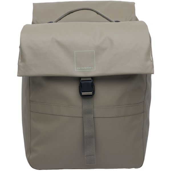 Burgers - new looxs new looxs ® leeds double mik 2.0 - dubbele fietstas – past op mik bagagedragers – gerecycled materiaal - geschikt voor elektrische fietsen – 38 liter - taupe