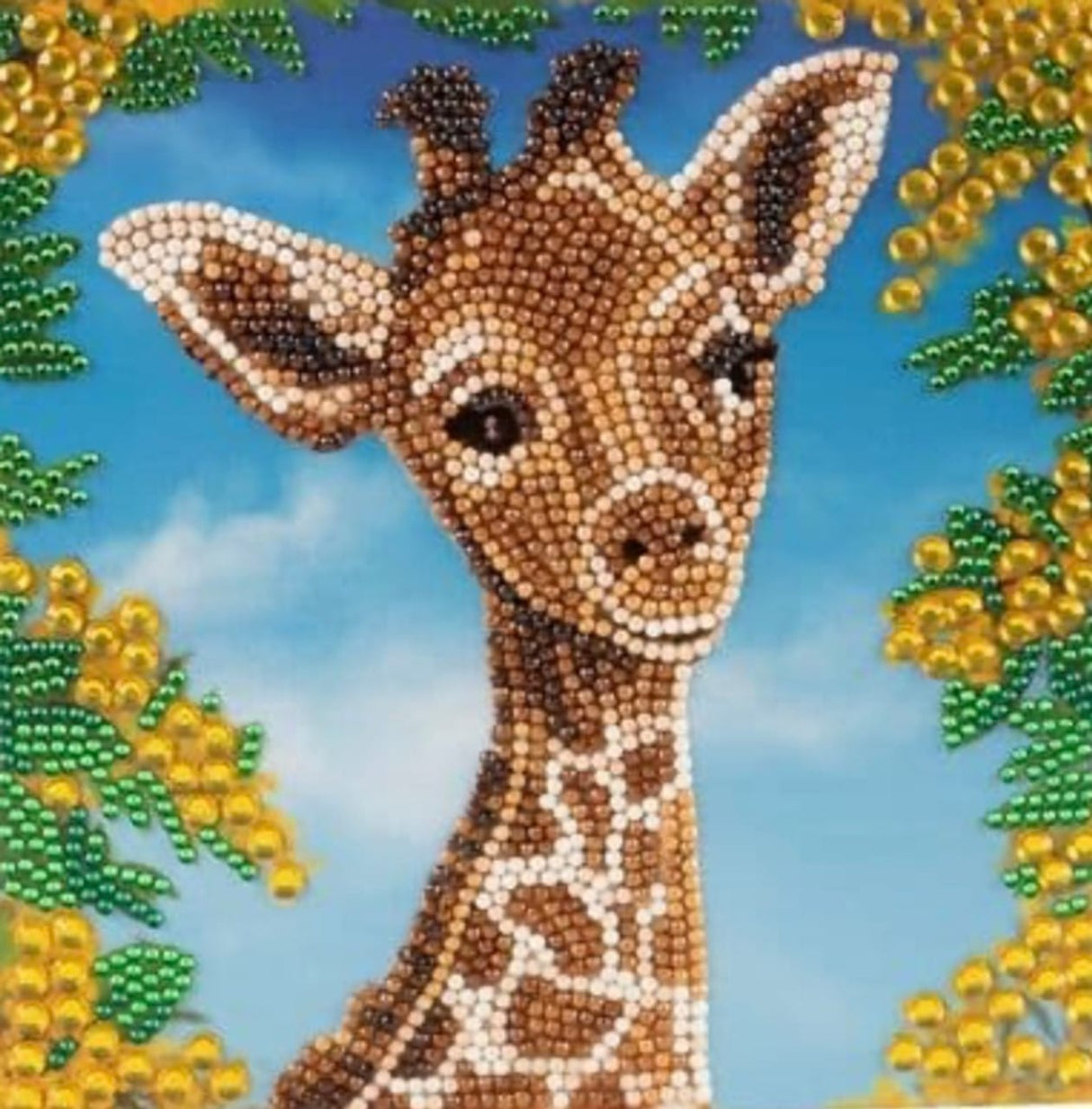 Diamantmalerei von Brandunit – Karte mit Giraffenbaby