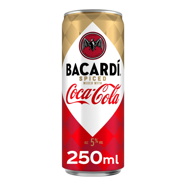 Bacardi coca cola spiced blik (12x 250 ml)