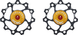 Kcnc jockey wheel aluminum pulley wheels with ceramic bearings - 1 pair