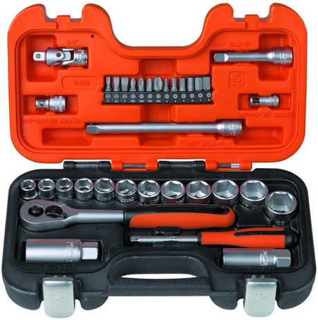 Bahco 3 8 Bahco Steckschlüsselsatz + 1 4 Bits | s330