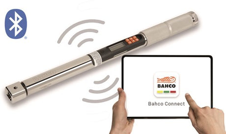 Bahco digitaler Drehmoment- und Winkelschlüssel | Bluetooth® | fester Ratschenkopf | mit Erinnerung | Mikro | 6,8–135 nm – tawmb9135 m