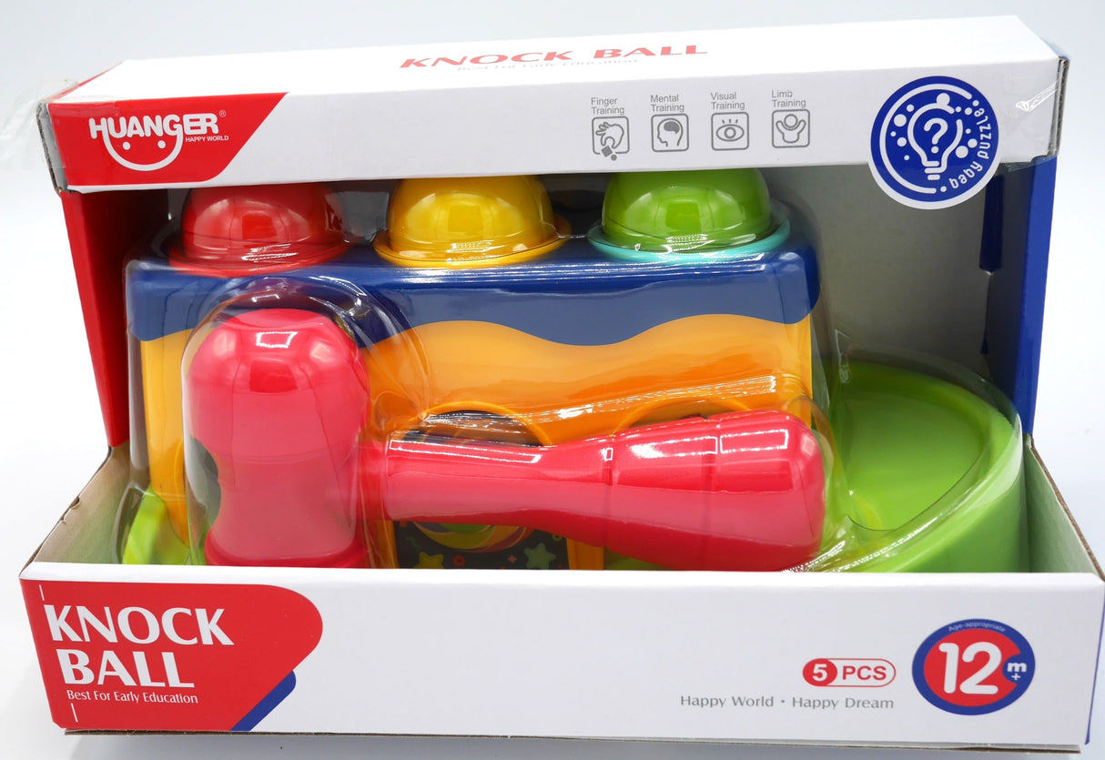 Jonotoys Klopfkugel-Kugelbahn mit Hammer für die jungen Tischler