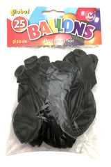 Globos Luftballons schwarz (25 Stk. im Beutel)