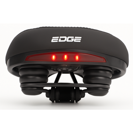 Edge Bicycle Sattel Veneto inkl. Rückhalterung und Hinterlicht - schwarz