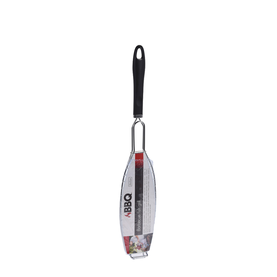 BBQ Fischgrill 58 cm schwarz verchromt