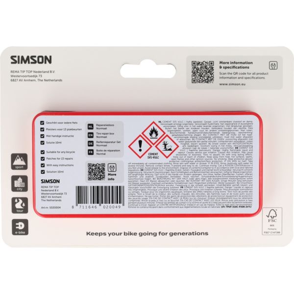 Simson-Reparaturbox normalerweise auf Karte