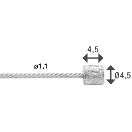 Elvedes Link Innenzug Slick Edelstahl 2250 mm ø 1,1 mm (100x)