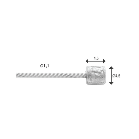 Schalten Sie das innere Kabel elende 4000 mm Edelstahl Slick Ø1.1mm Shimano Sram N-Nippel (auf der Karte)