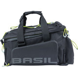 Basilil Miles XL Pro -Gepäck -Bedrohungstasche - wasserdicht - sportlich - schwarzer Kalk - 9-36L - Mikr -RT -Adapterplatten