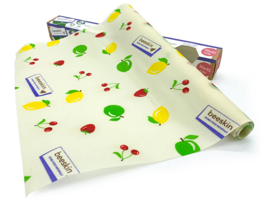 Beeskin Bienenwachstuch - auf der Rolle - 30x95 - Fruchtdruck
