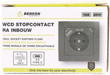Enzo benson inbouw stopcontact ra + usb en usb-c zwart - 4650032