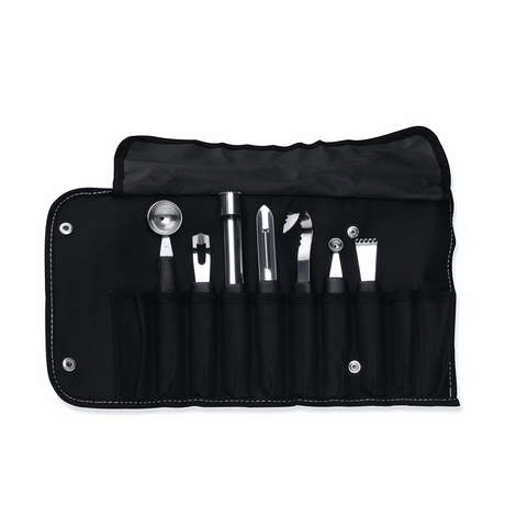 Berghoff essentials garneerset in vouwtas 8-delig