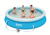 Bestway Fastset Schwimmbad 366x76cm + Pumpe 12 Volt