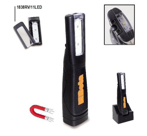 Beta 1838 11LED-Lampe | wiederaufladbar | stoßfestes Gummigehäuse - 018380111