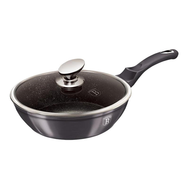 Berlingerhaus Bratpfanne mit Deckel 24 cm Metallic Line Carbon Pro Edition Induktion