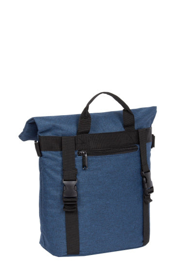 Fahrrad-Lenkertasche mit Schultergurt, Nylon, 6 l, Marineblau