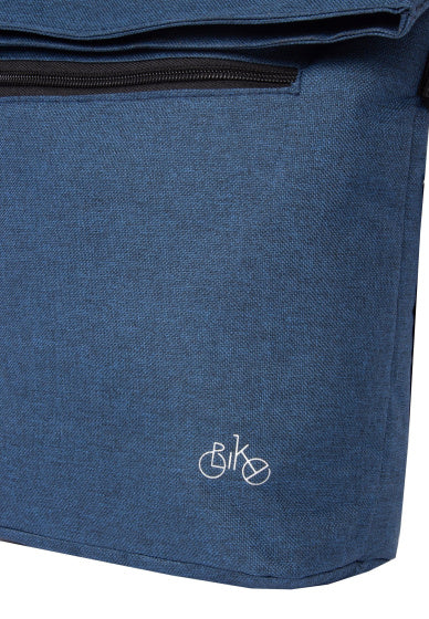 Fahrrad-Lenkertasche mit Schultergurt, Nylon, 6 l, Marineblau