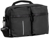Spritzwasserabweisende Fahrrad-Lenkertasche mit Schultergurt 3l schwarz