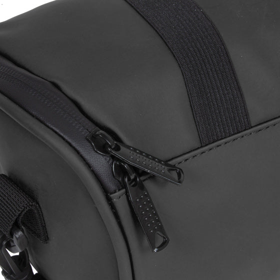 Spritzwasserabweisende Fahrrad-Lenkertasche mit Schultergurt 3l schwarz