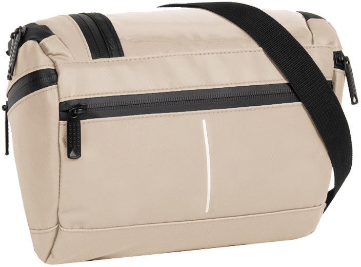 Fahrradspritzwasserabweisende Lenkertasche mit Schultergurt 5l beige