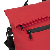 Spritzwasserabweisende Fahrrad-Lenkertasche mit Schultergurt 6l rot