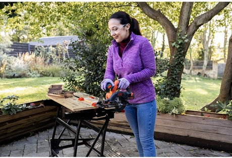 Black+Decker 18V 140mm Kreissäge BDCCS18N-XJ Handkreissäge (orange schwarz, ohne Akku und Ladegerät)