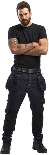Blåkläder baggy denim stretch x1900 19991141 | zwart | maat c62 - 7330509493281