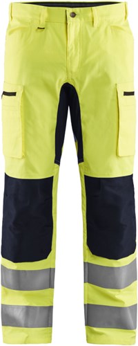 Blåkläder high-vis broek met stretch 15851811 | high vis geel zwart | maat 46 - 7330509703007