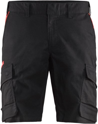 Blåkläder industrie short met stretch 14461832 | zwart rood | maat 56 - 7330509758588
