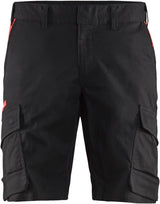 Blåkläder industrie short met stretch 14461832 | zwart rood | maat 64 - 7330509758625